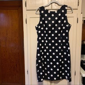 Black and white polka dot dress